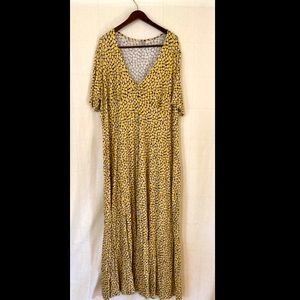 Floor Length Floral Dress with Knee-high slits